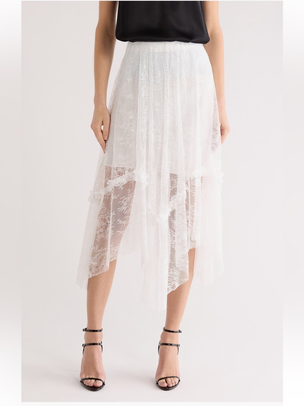 All Saints Josie Lace Midi Skirt